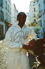 Load image into Gallery viewer, GCLO 'Chain-Stitch' Hoodie - Bone/Titanium Grey