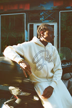 Load image into Gallery viewer, GCLO 'Chain-Stitch' Hoodie - Bone/Titanium Grey