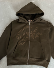 Load image into Gallery viewer, GCLO 'Chain-Stitch' Hoodie - Olive brown