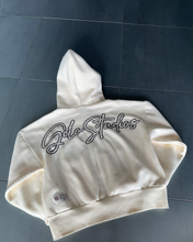Load image into Gallery viewer, GCLO 'Chain-Stitch' Hoodie - Bone/Titanium Grey
