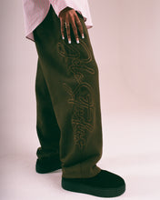 Load image into Gallery viewer, GCLO 'Chain-Stitch' Sweatpants - Olive Brown
