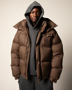 GS Puffer Jacket- Brown/Dark Brown