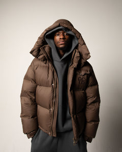 GS Puffer Jacket- Brown/Dark Brown