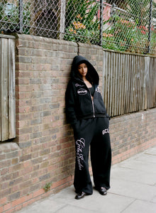 GCLO 𝓬𝓾𝓻𝓼𝓲𝓿𝓮 Sweatpants - Black/Pearl White