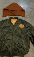 Load image into Gallery viewer, GCLO Patch MA-1 Bomber Jacket W/ detatchable Hood