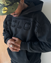 Load image into Gallery viewer, &#39;TripleStitch&#39; Hoodie - Black/Black