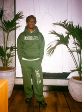 Load image into Gallery viewer, gclo 'smudged' hoodie - forest green/white