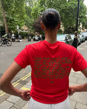 Load image into Gallery viewer, GCLO 'letter to the city' Tee - Red/Green