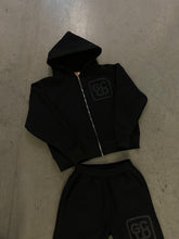 Load image into Gallery viewer, Classic* Logo Zip Up Hoodie - Black/Black