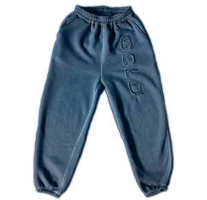 'Rip-stitch' Sweatpants - Midnight Blue/Cream