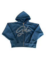Load image into Gallery viewer, GCLO &#39;Chain-Stitch&#39; Hoodie - Dusk Blu