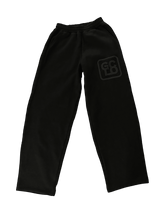 Load image into Gallery viewer, Classic* Logo Open Hem Sweatpants - Black/Black