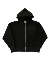 Load image into Gallery viewer, Classic* Logo Zip Up Hoodie - Black/Black