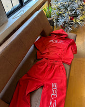 Load image into Gallery viewer, GCLO &#39;Smudged&#39; Sweatpants - Red/White