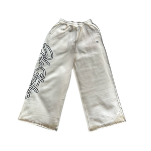 GCLO 'Chain-Stitch' Sweatpants - Bone/Titanium Grey