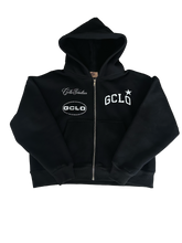 Load image into Gallery viewer, GCLO 𝓬𝓾𝓻𝓼𝓲𝓿𝓮 Hoodie - Black/Pearl White