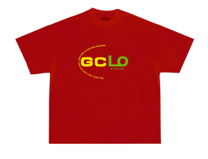 'logo glitch' tee - Red/Green/Yellow