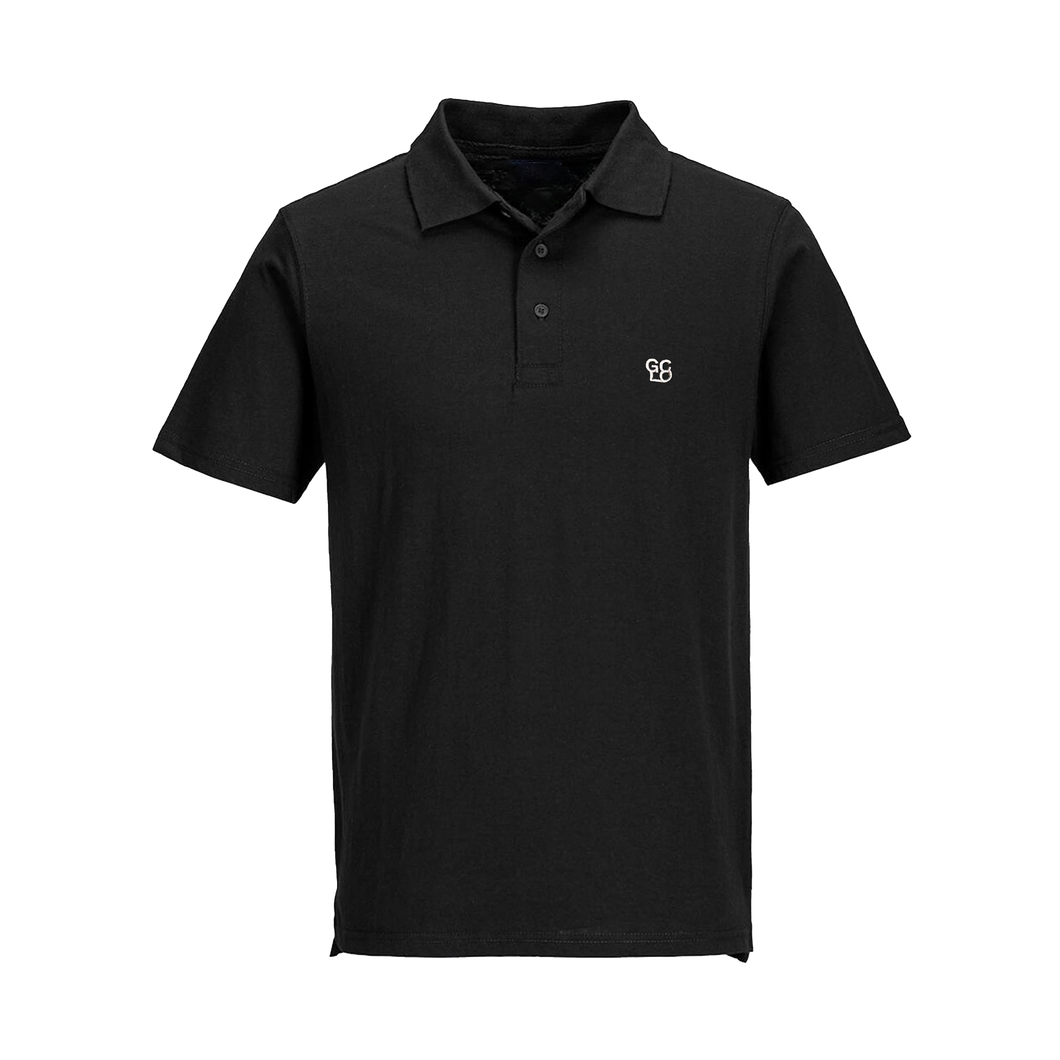 gclo lauren polo top - black/smoke grey