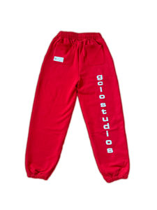 GCLO 'Smudged' Sweatpants - Red/White