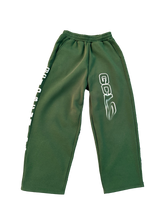 Load image into Gallery viewer, gclo 'smudged' sweatpants - forest green/white