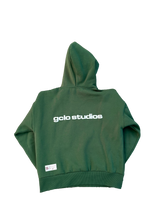 Load image into Gallery viewer, gclo 'smudged' hoodie - forest green/white