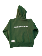 Load image into Gallery viewer, gclo 'smudged' hoodie - forest green/white