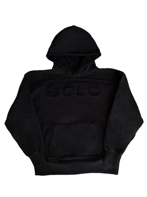 'TripleStitch' Hoodie - Black/Black