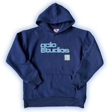 Load image into Gallery viewer, GCLO &#39;worldisyourz&#39; Hoodie - NavyBlue/SkyBlue