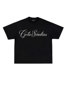 GCLO Cursive Tee - Black/White