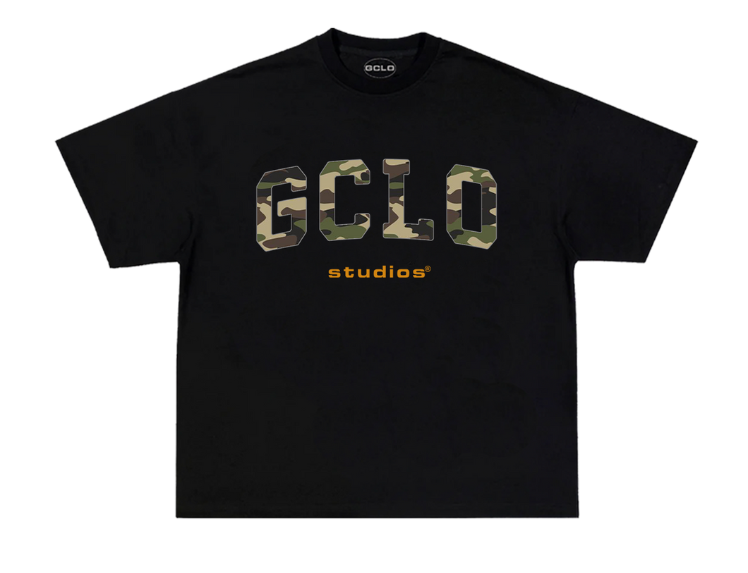 'camo arc' tee - Camo/Black