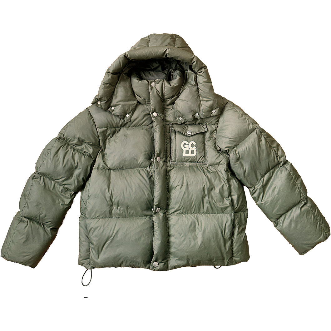GS Puffer Jacket- Olive/Cream