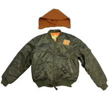 Load image into Gallery viewer, GCLO Patch MA-1 Bomber Jacket W/ detatchable Hood