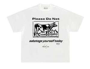 'please do not' tee - Black/White