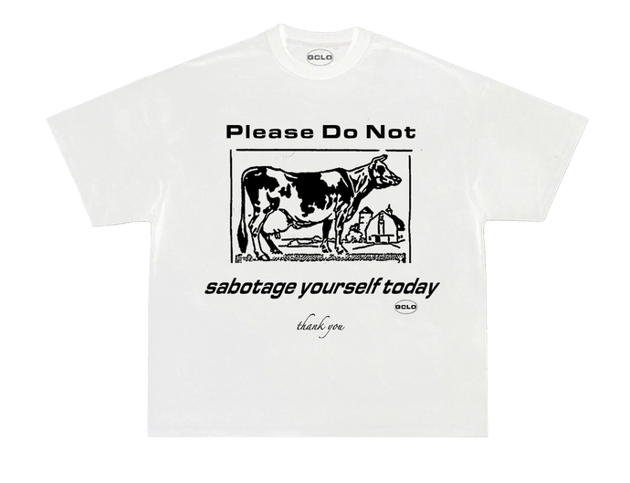 'please do not' tee - Black/White