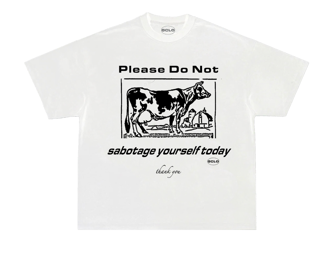 'please do not' tee - Black/White