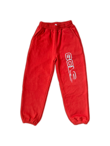 GCLO 'Smudged' Sweatpants - Red/White