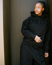 Load image into Gallery viewer, &#39;TripleStitch&#39; Hoodie - Black/Black