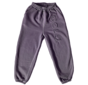 'Rip-stitch' Sweatpants - Washed Lilac/Cream