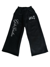 Load image into Gallery viewer, GCLO 𝓬𝓾𝓻𝓼𝓲𝓿𝓮 Sweatpants - Black/Pearl White