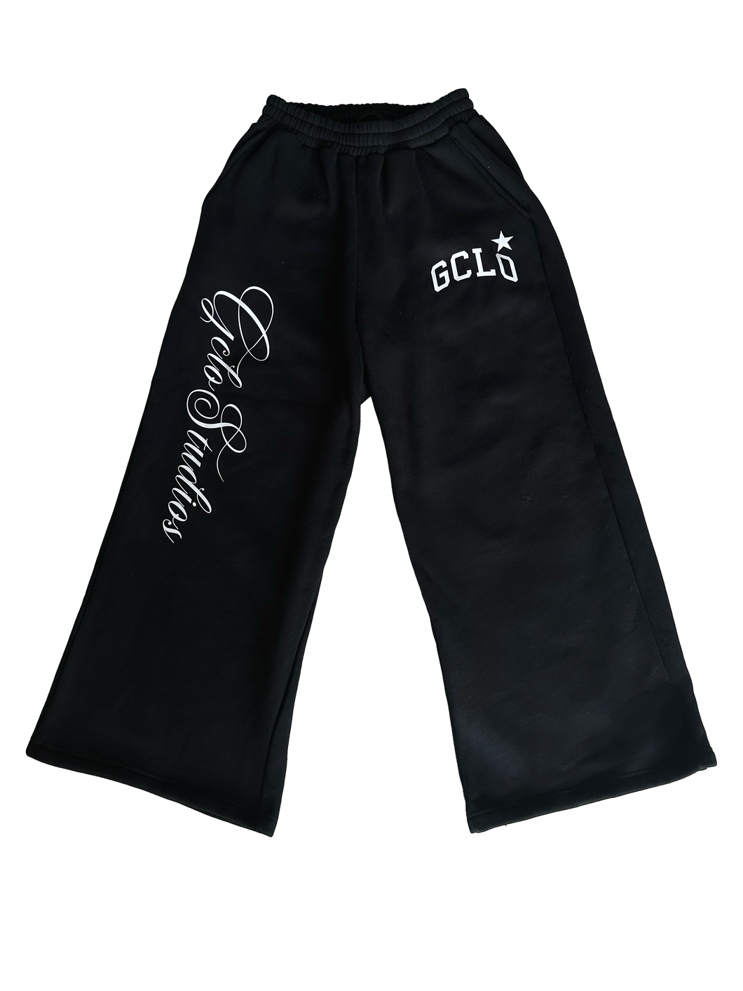 GCLO 𝓬𝓾𝓻𝓼𝓲𝓿𝓮 Sweatpants - Black/Pearl White