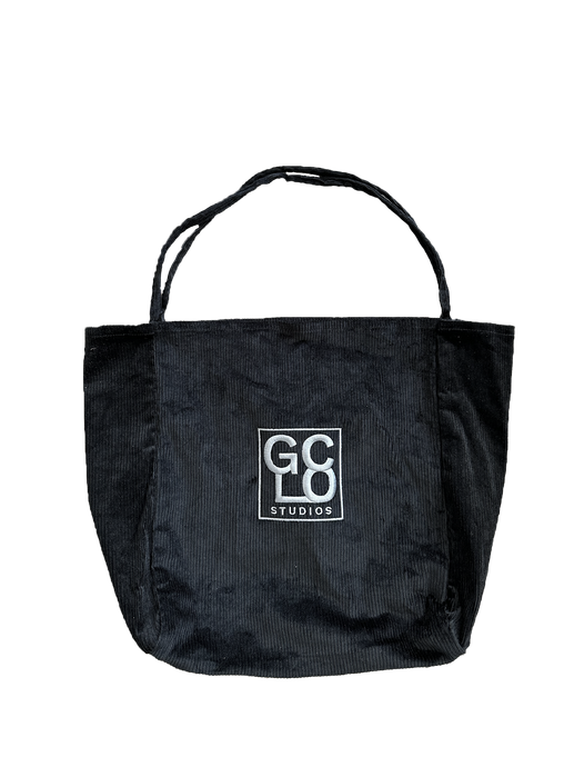 GCLO Corduroy Tote Bag - Black/Frost Grey