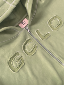 'Rip-Stitch' Shorts - Avocado Green/Cream